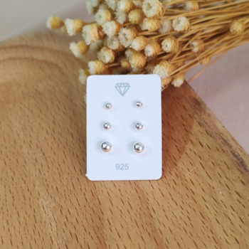 imagem Trio de bolinha 2,3,4mm prata 925