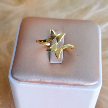 imagem Anel Borboletas banhado a ouro 18k