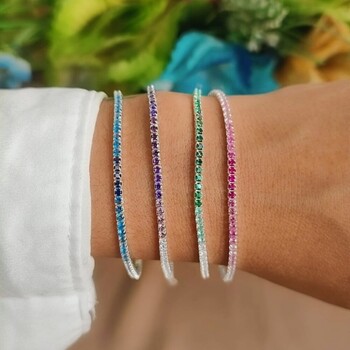 imagem Pulseira Riviera 2 tons 3mm Prata 925