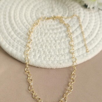 imagem Chocker Elos Coração Pipoca 35cm 10cm Extensor